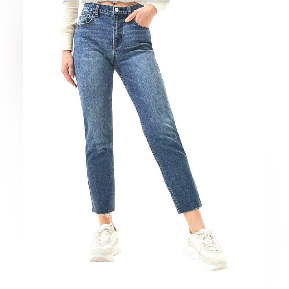 PACSUN Size 30 Women's Los Angeles Vintage Icon Cropped Jeans Raw Hem High Rise